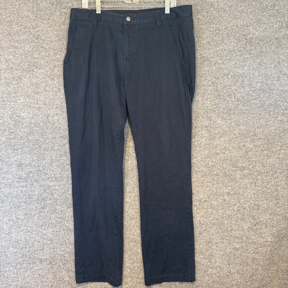 Volcom Pants Mens 36 Blue Chino Straight Leg Casual Comfort Belt Loops Pockets - Picture 1 of 10